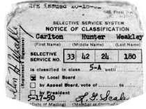 Carlton Weakley 5A card